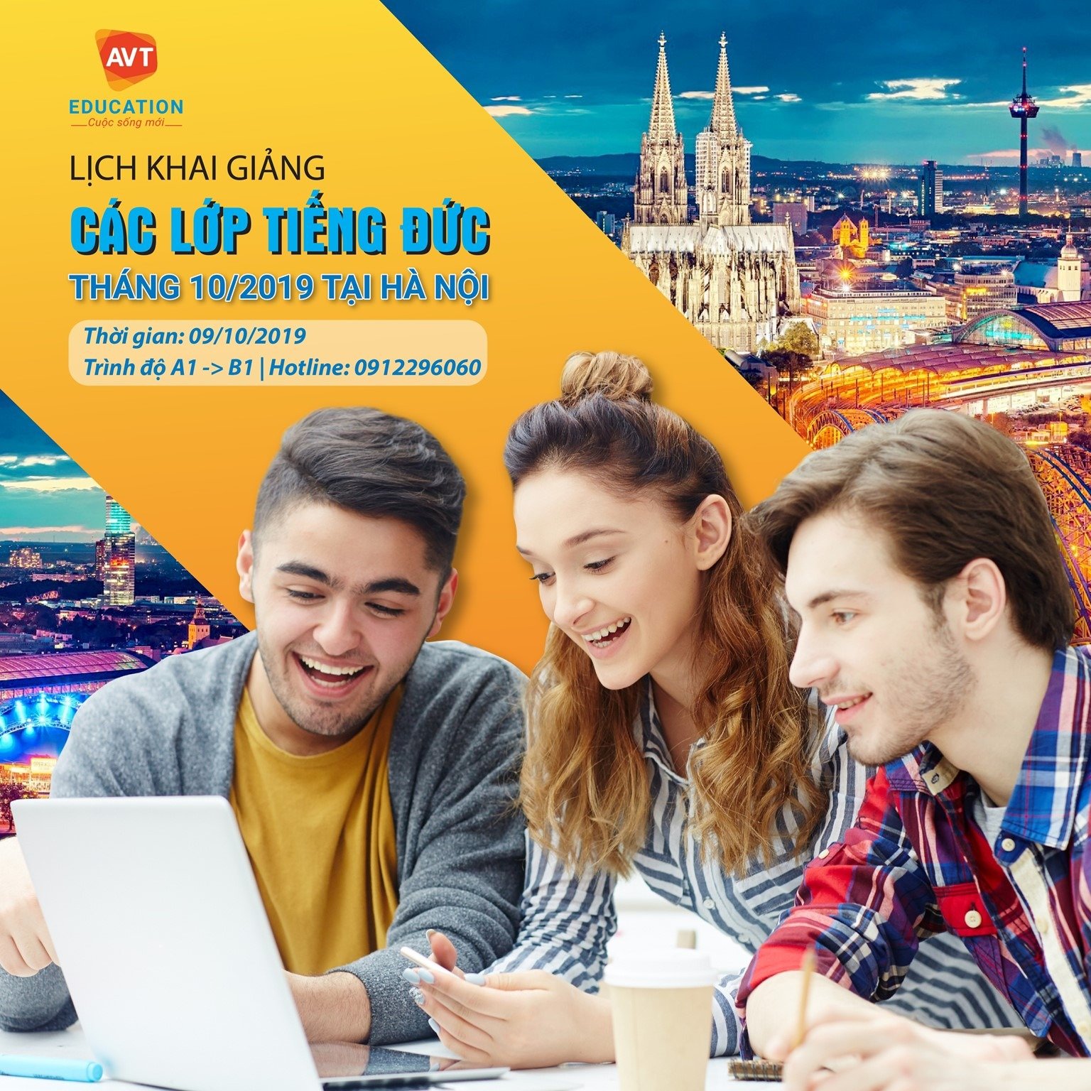 Lịch khai giảng tiếng Đức tháng 10/2019