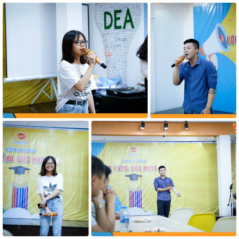 Tiết mục văn nghệ dành tặng các tân học viên