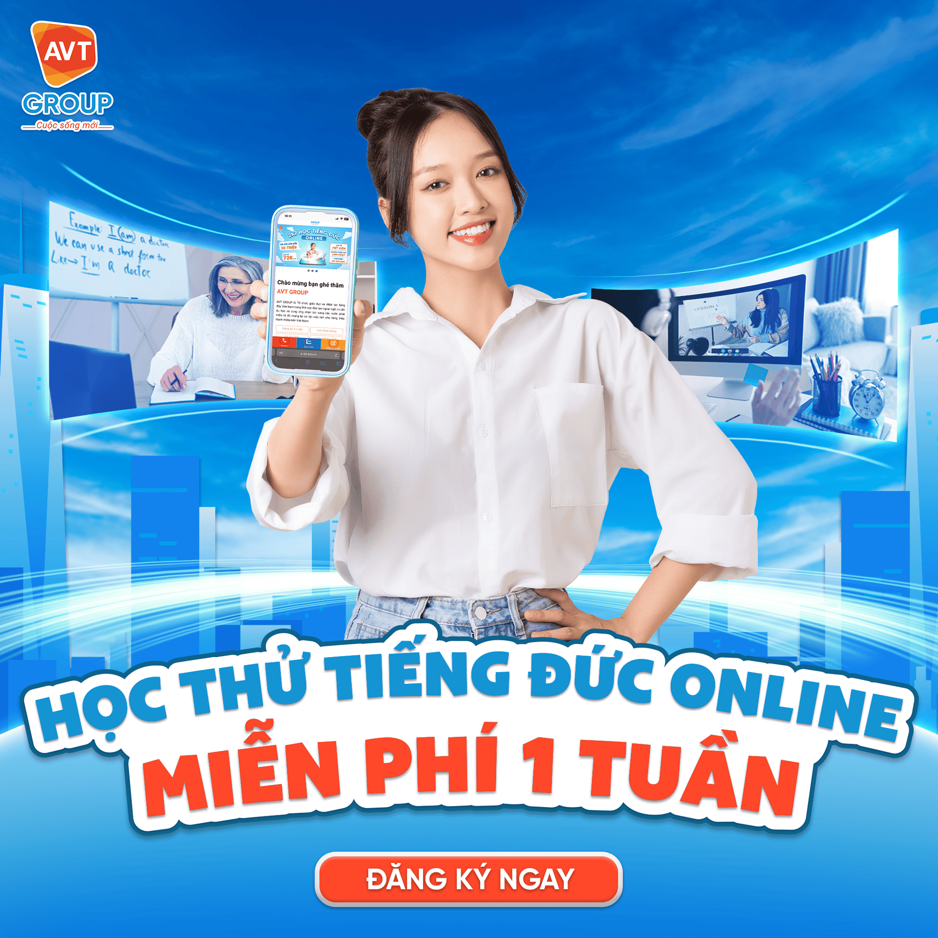 Hoc thu tieng duc online